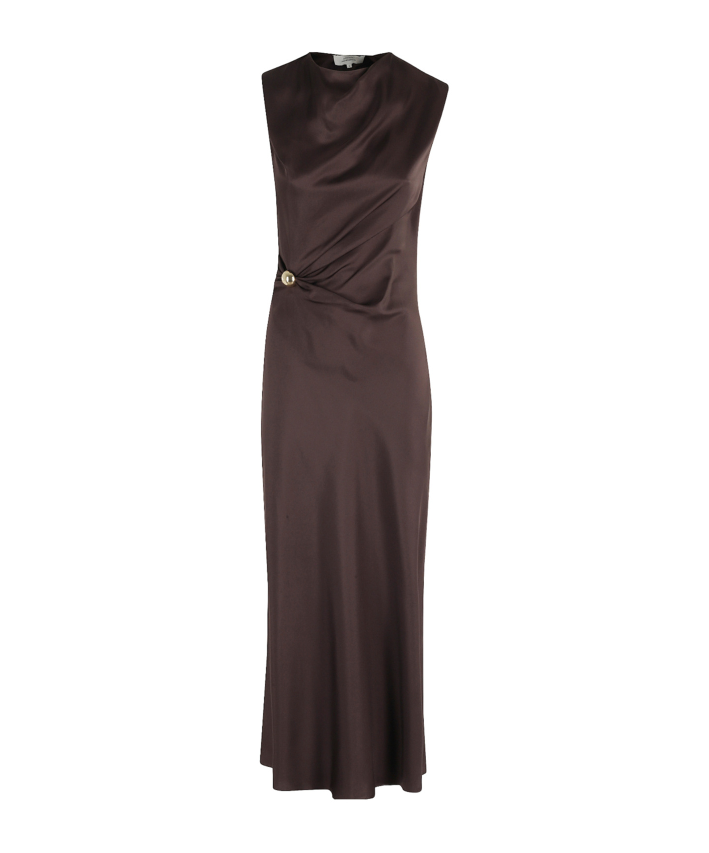 Loulou Studio Abito Roan In Seta Marrone Donna In Black