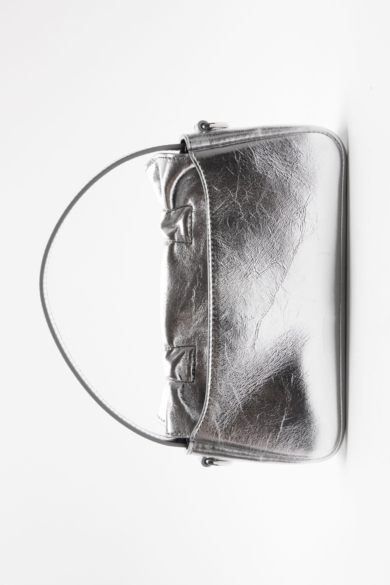 Acne Studios Multi-pocket Micro Metal Bag In Gray