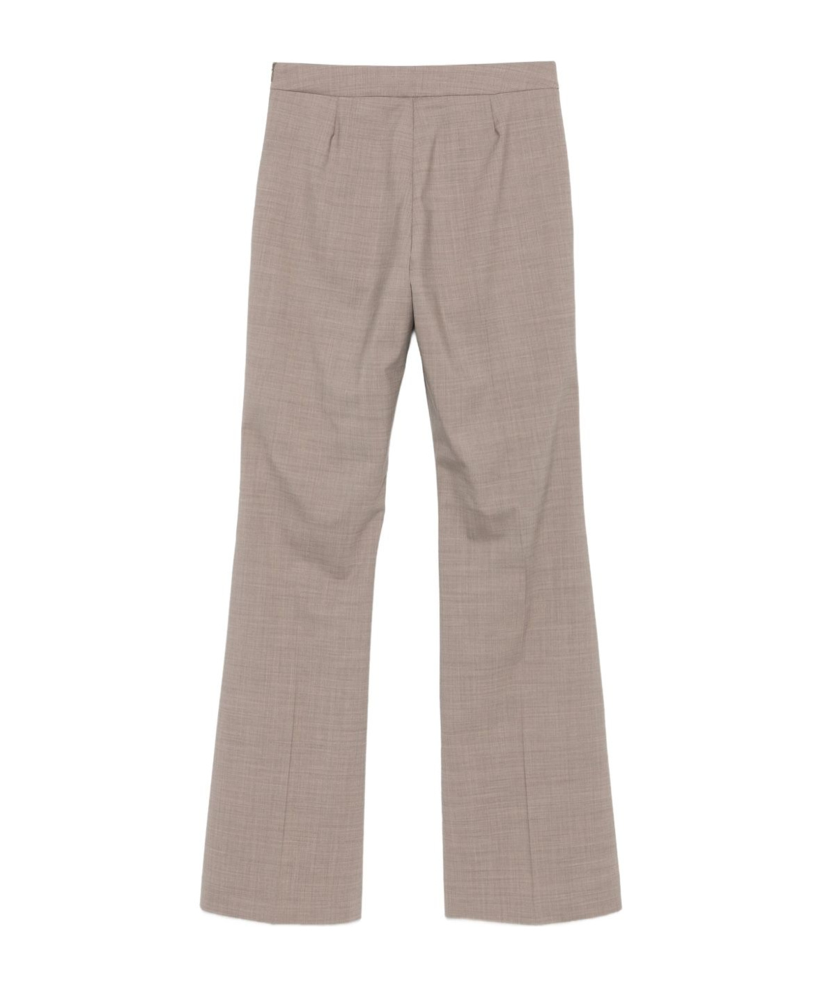 D Exterior Embellished Flared Trousers In Neutral