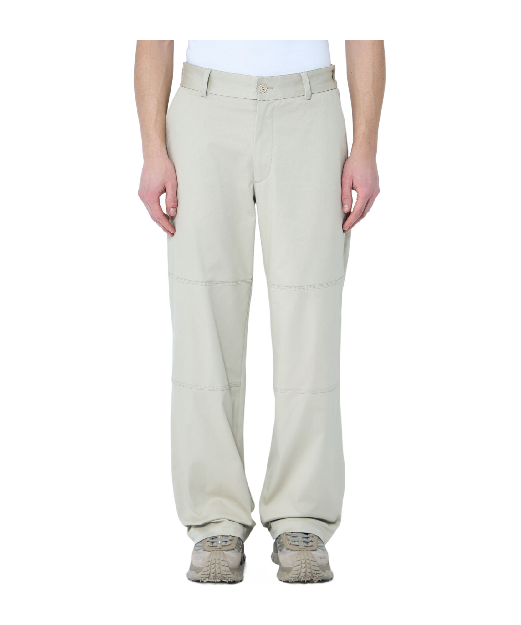 Moncler Belt-loop Casual Pants In White