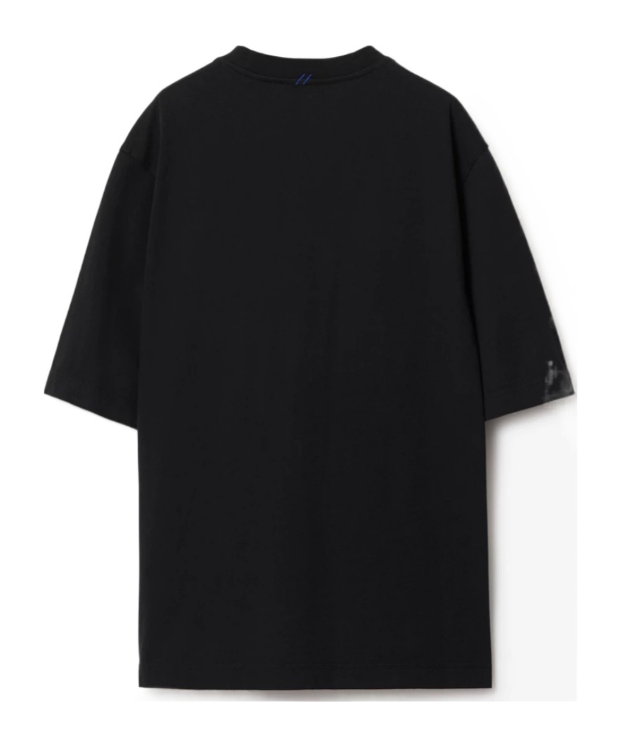 Burberry T-shirt With Round Neck And Short Sleeves In Black