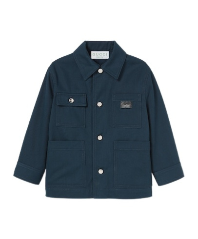 Gucci Long-sleeved Jacket In Blue