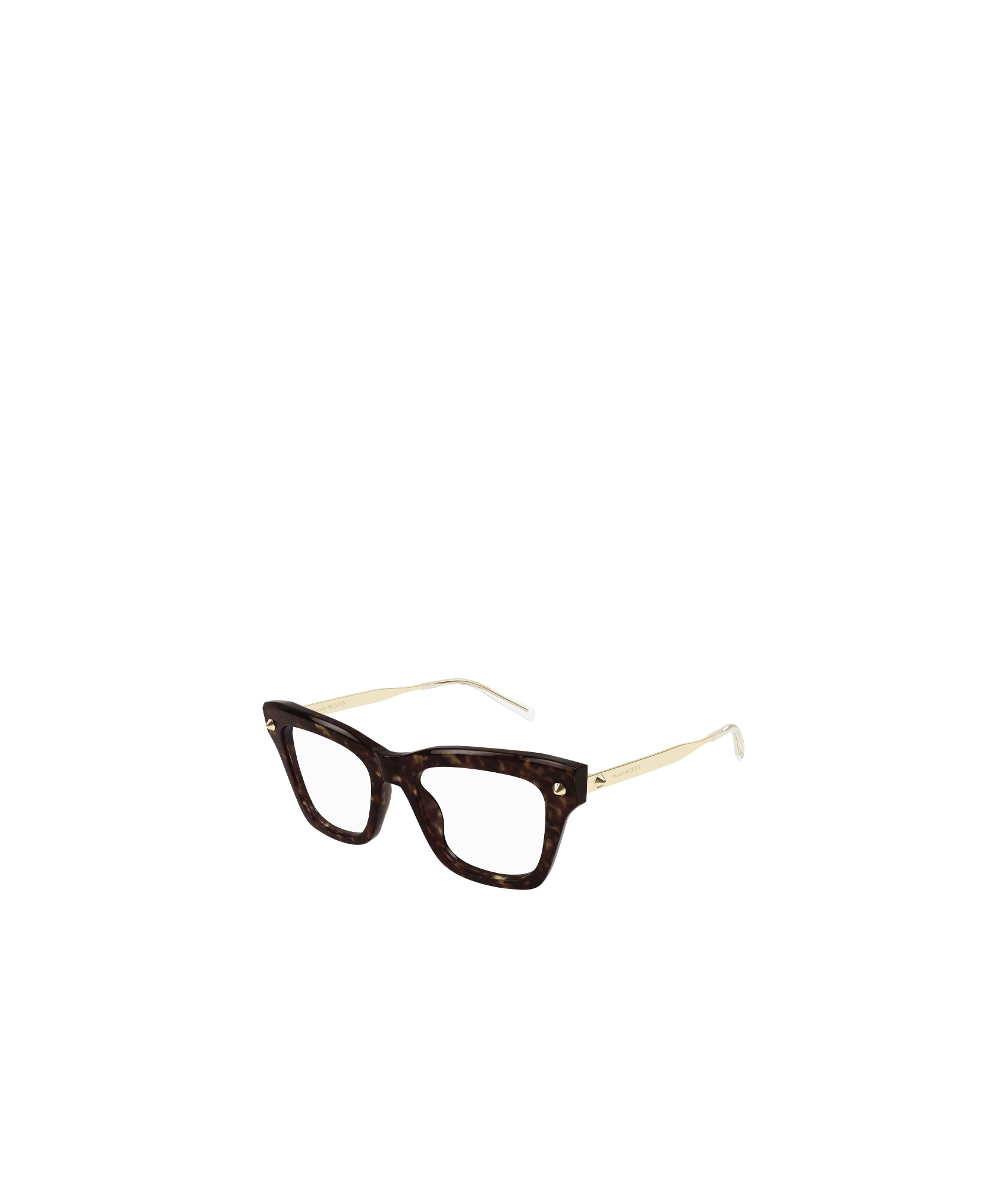Alexander Mcqueen Geometrically Framed Flat Mirror In Dark Havana
