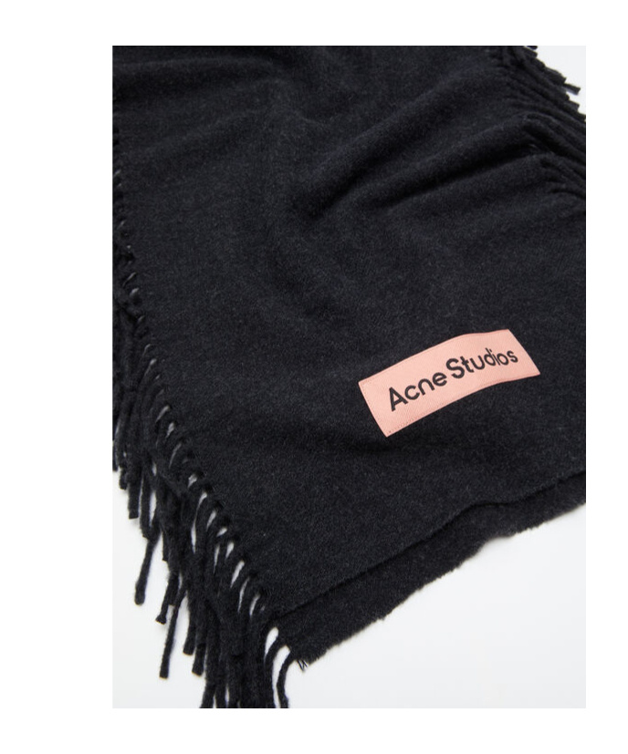 Shop Acne Studios Mélange Scarf In Black