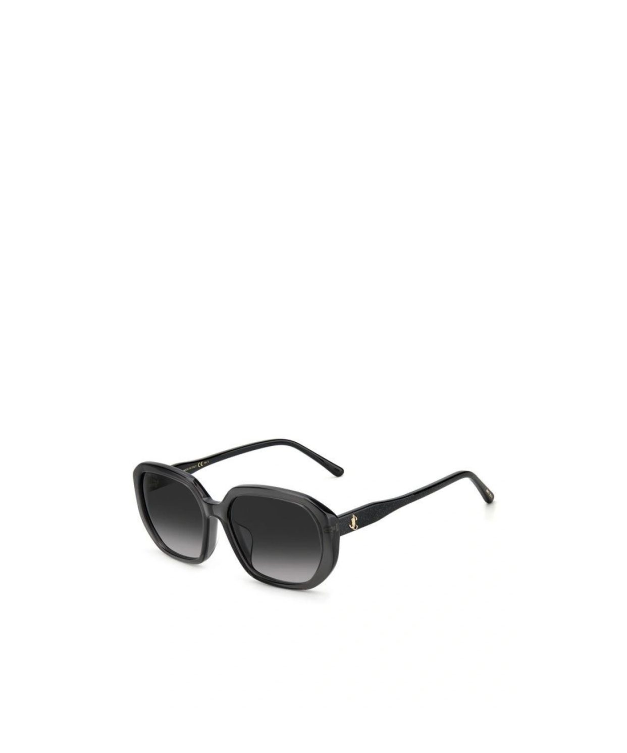 Jimmy Choo Geometric Frame Sunglasses In Black