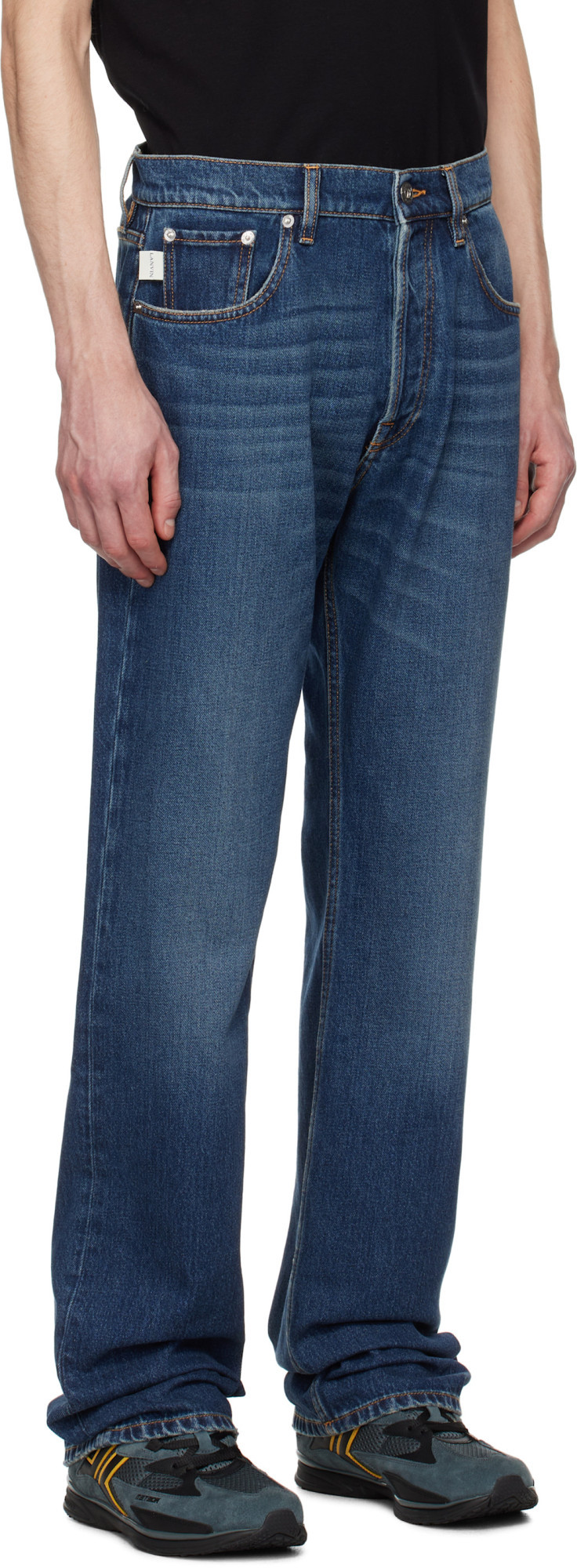Lanvin Jeans With Belt Loops In Blue