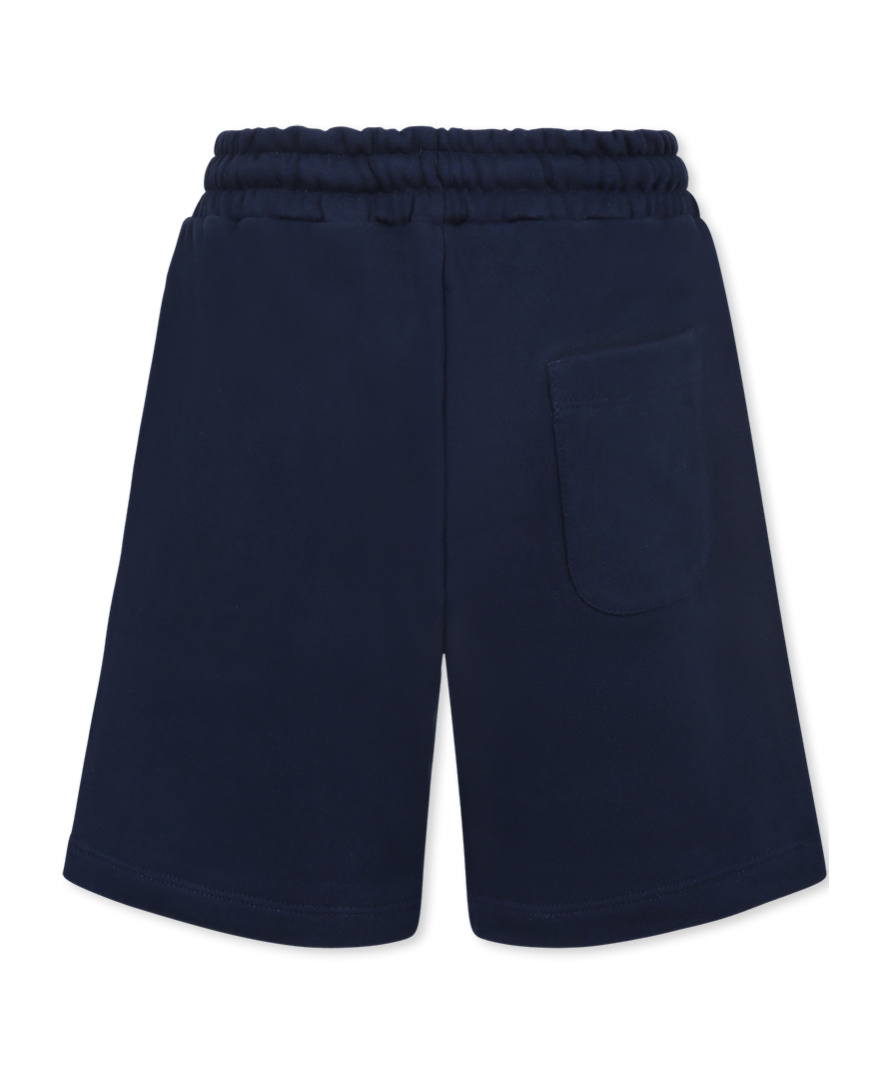 MSGM LOGO-PRINT COTTON SHORTS