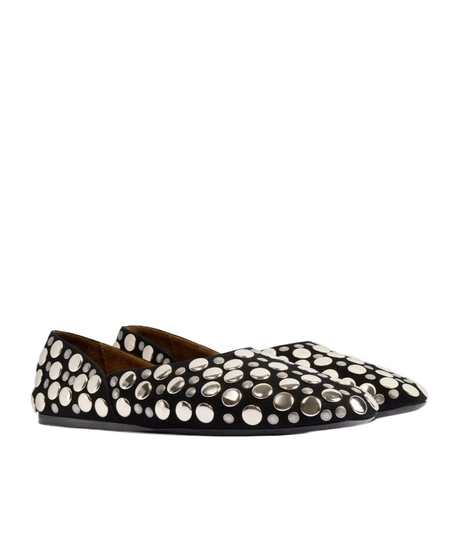 Khaite Jane Stud-embellished Leather Ballet Flats In Multi