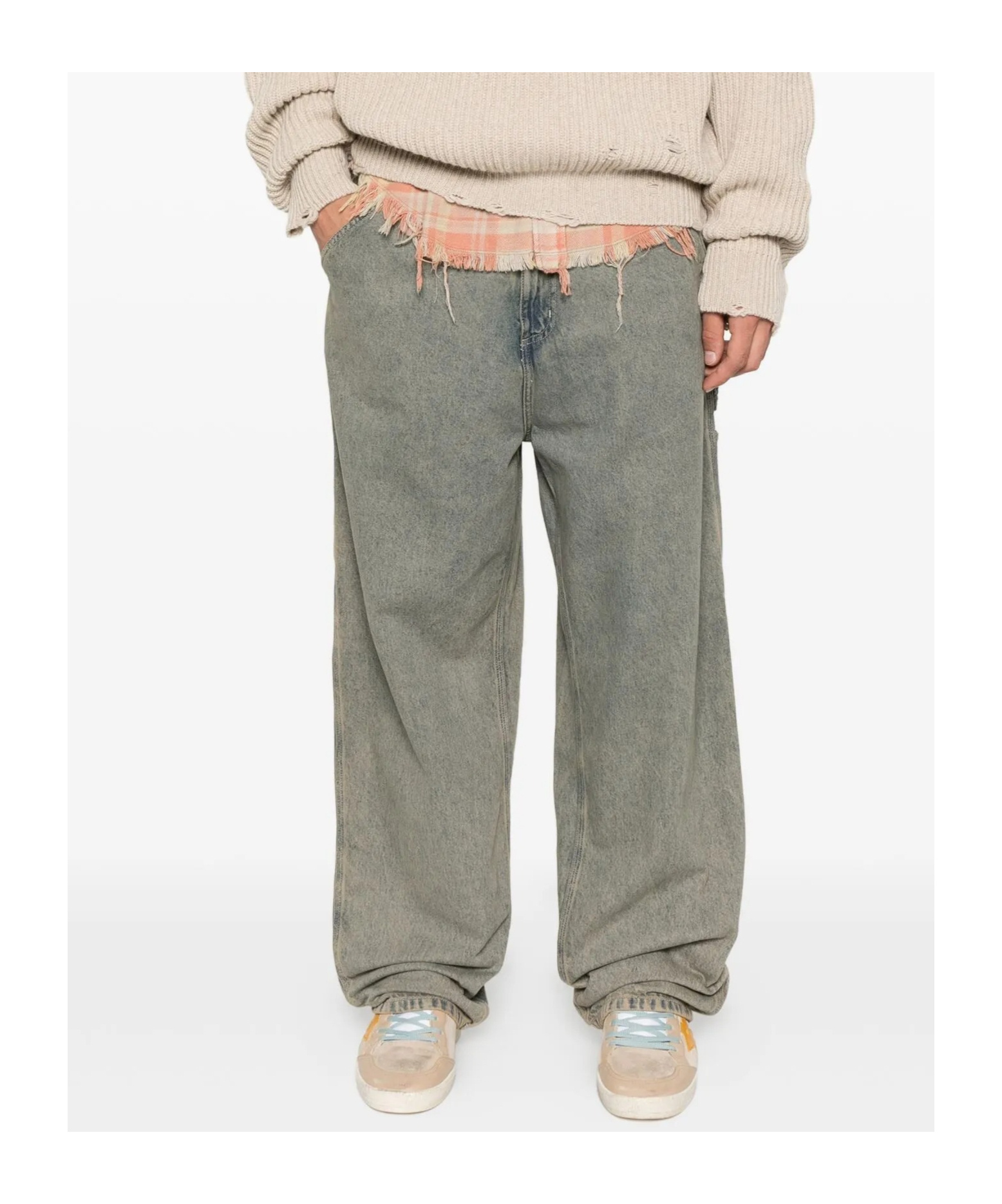Carhartt Belt-loops Jeans In Gray