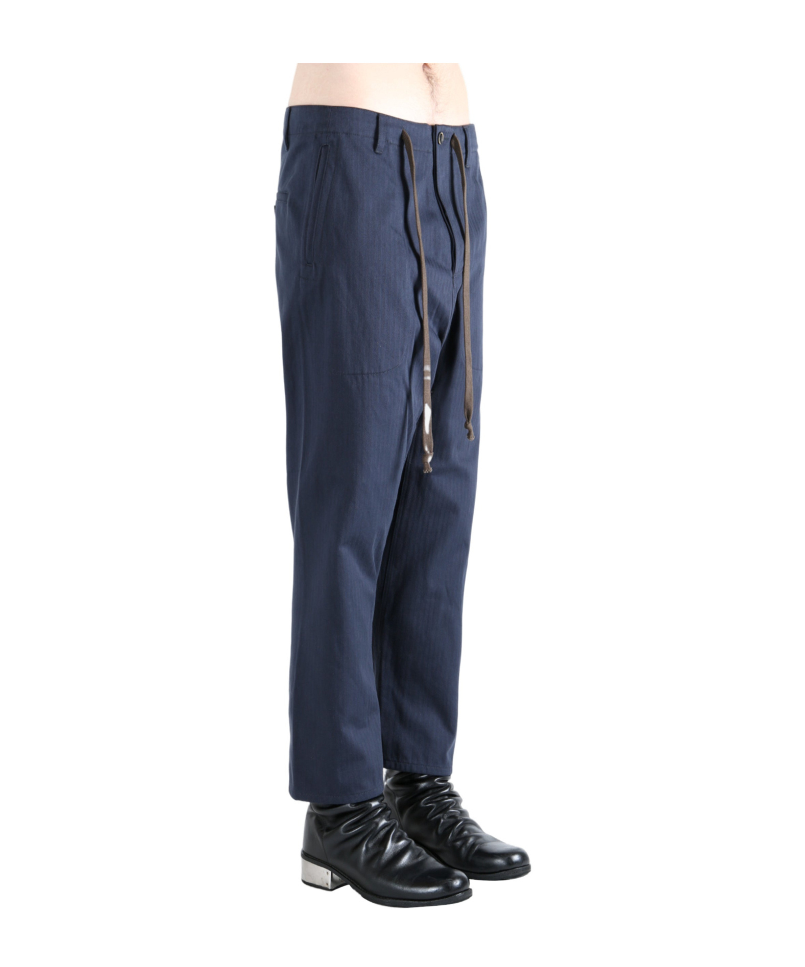 Uma Wang Belt Loop Casual Pants In Blue
