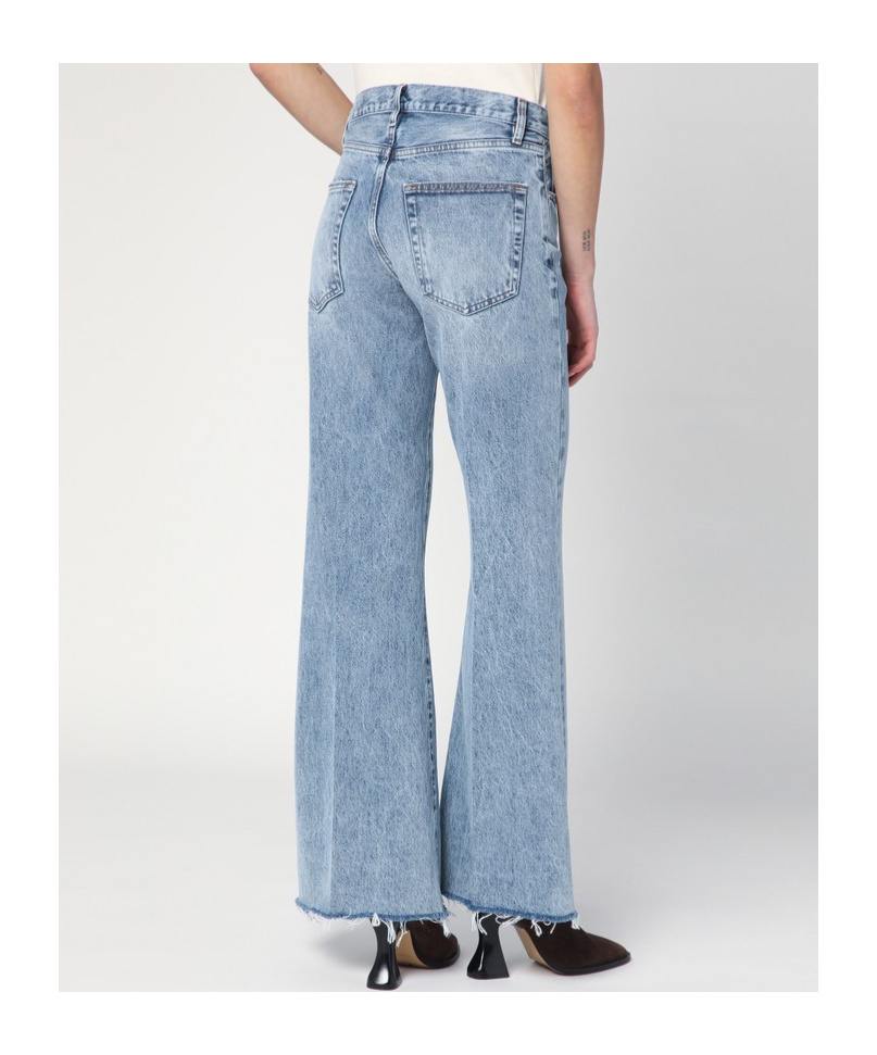 FRAME WIDE-LEG THE LAX JEANS WITH WASHED EFFECT