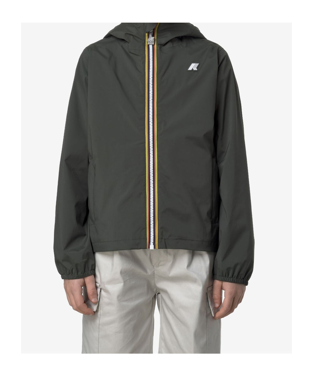 K-way Hooded Jacket In Black