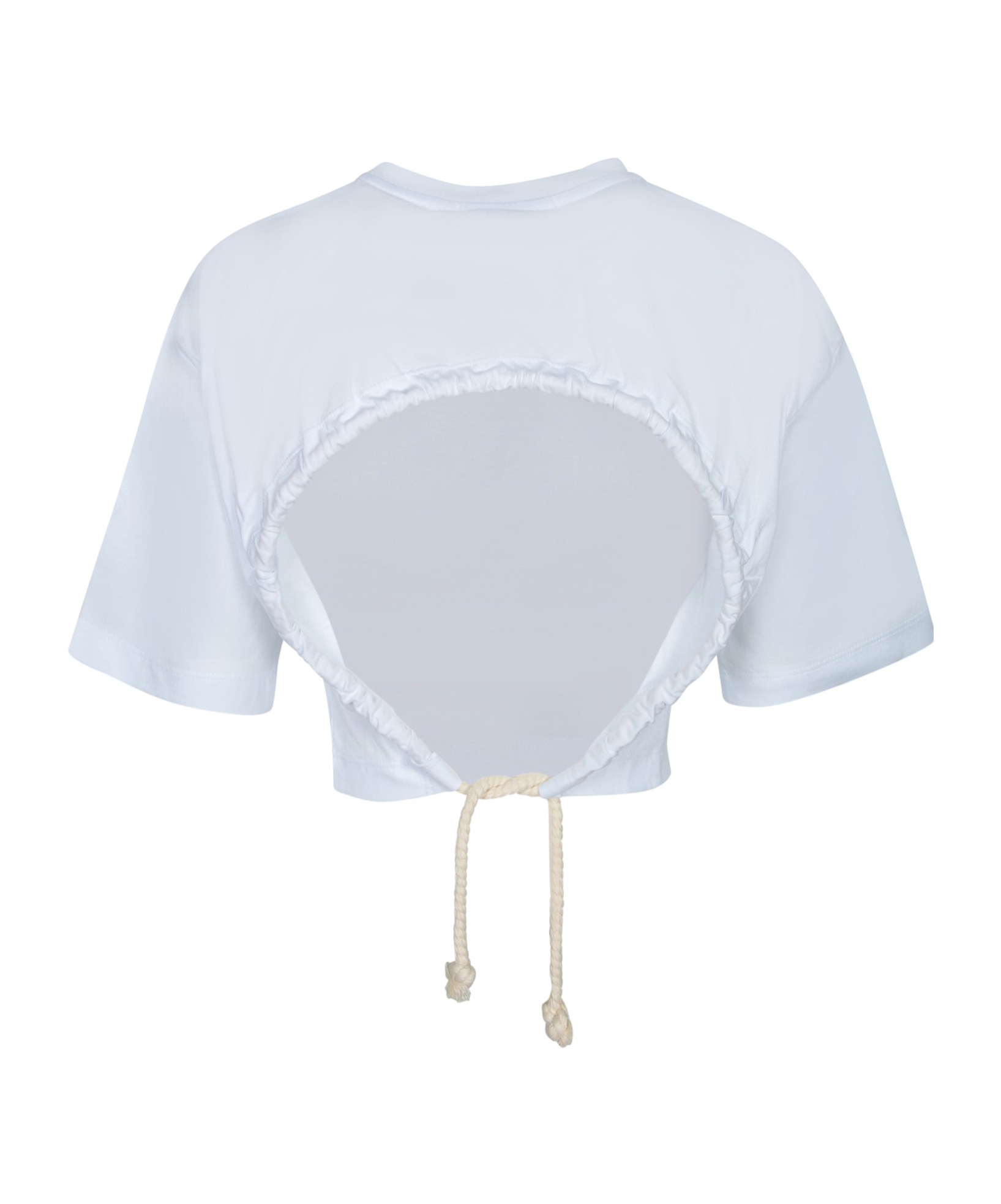 Msgm Cropped T-shirt In White