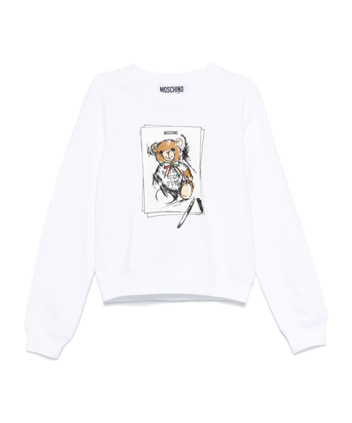 Moschino Teddy Bear-print Sweatshirt In White
