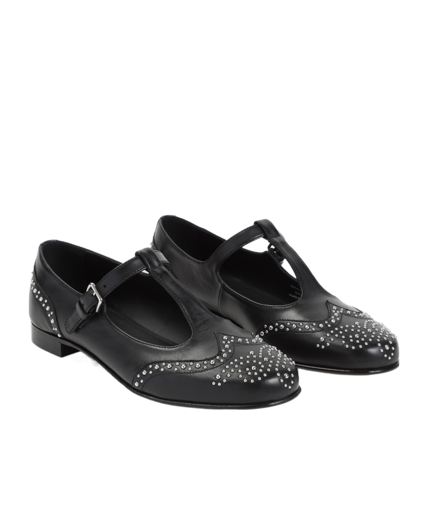 Church's Opal Studded Leather Mary Jane Brogues In Black