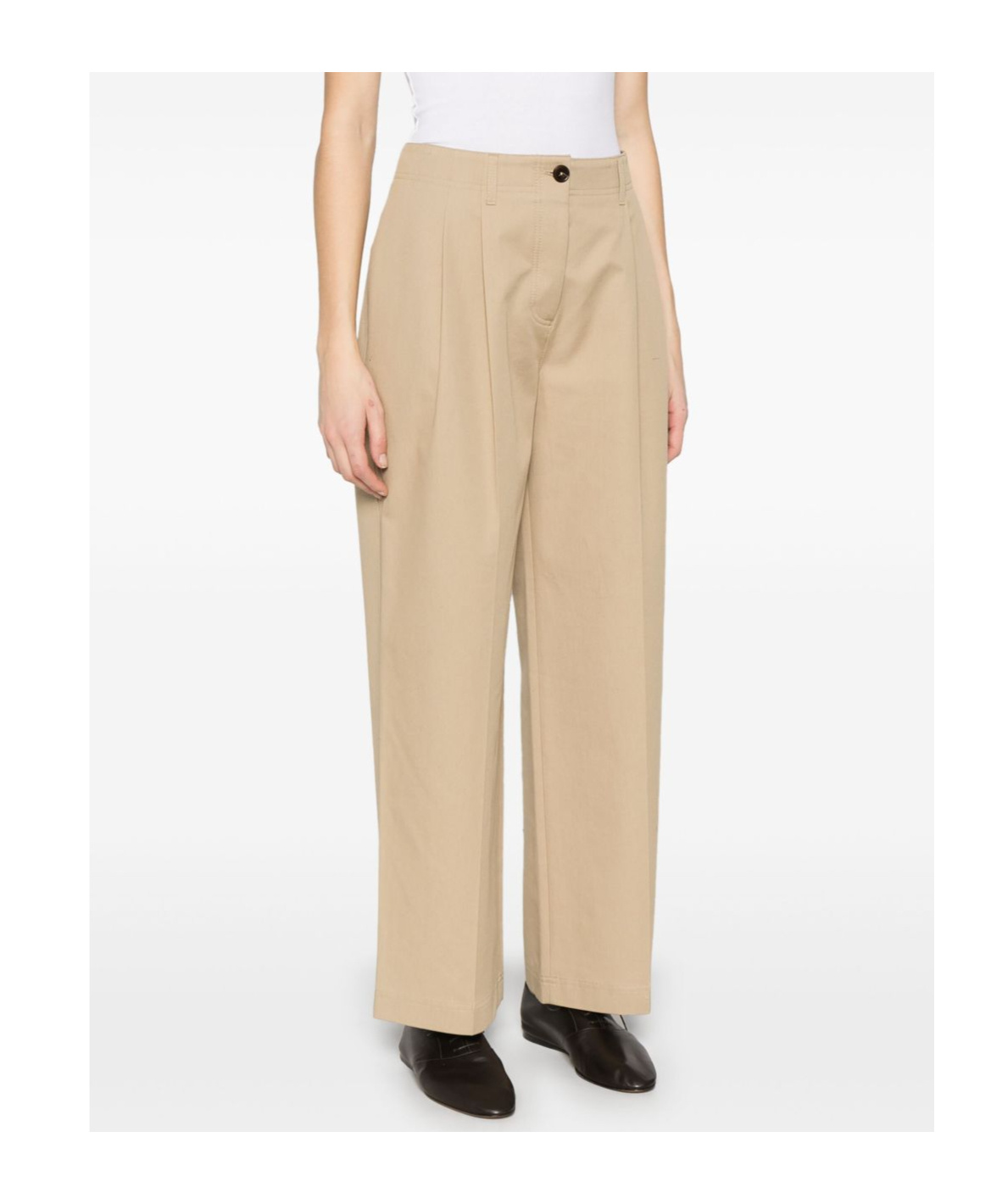 Totême Belt-loop Casual Pants In Nude