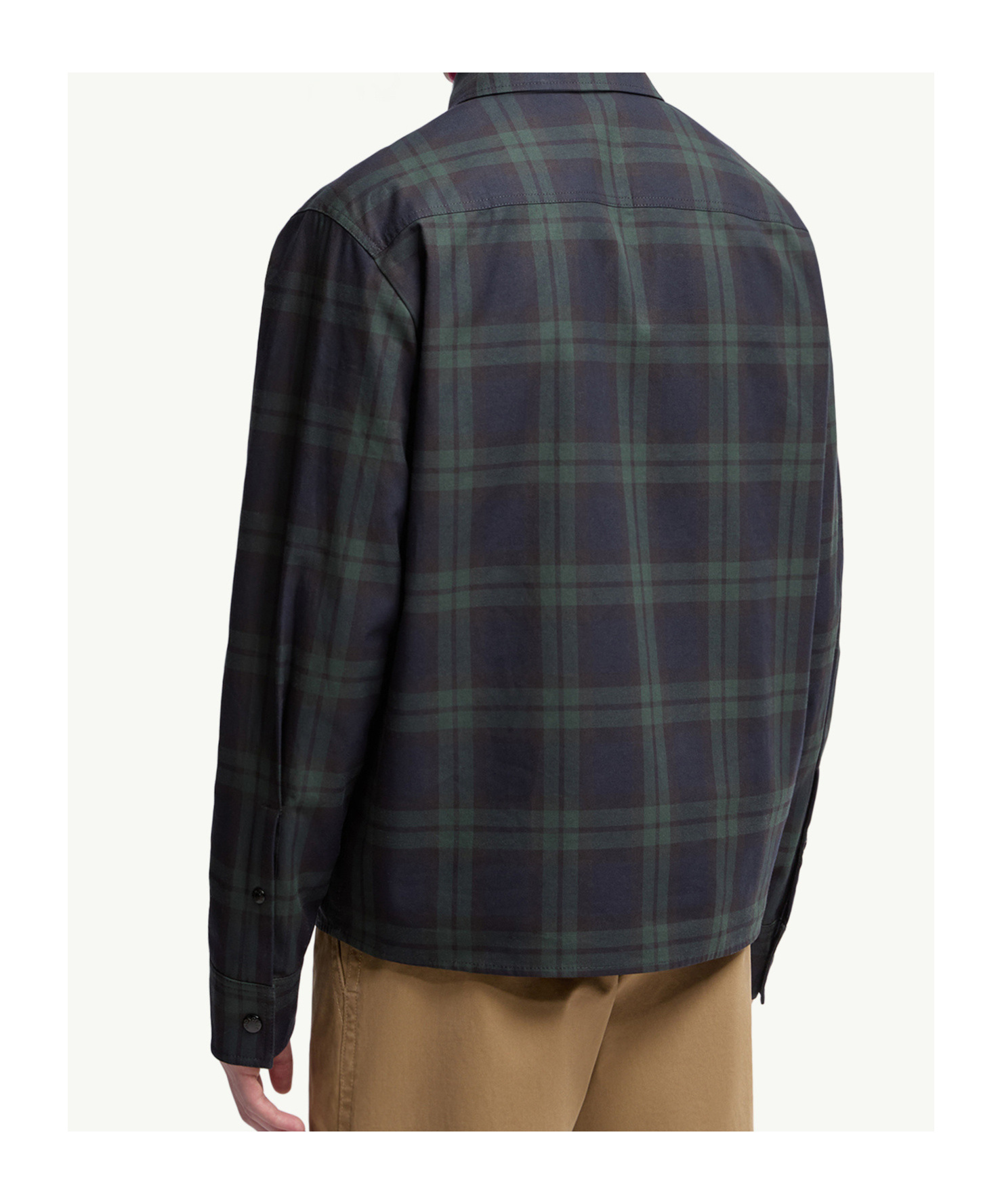 Moncler Plaid Long Sleeve Shirt In Multi