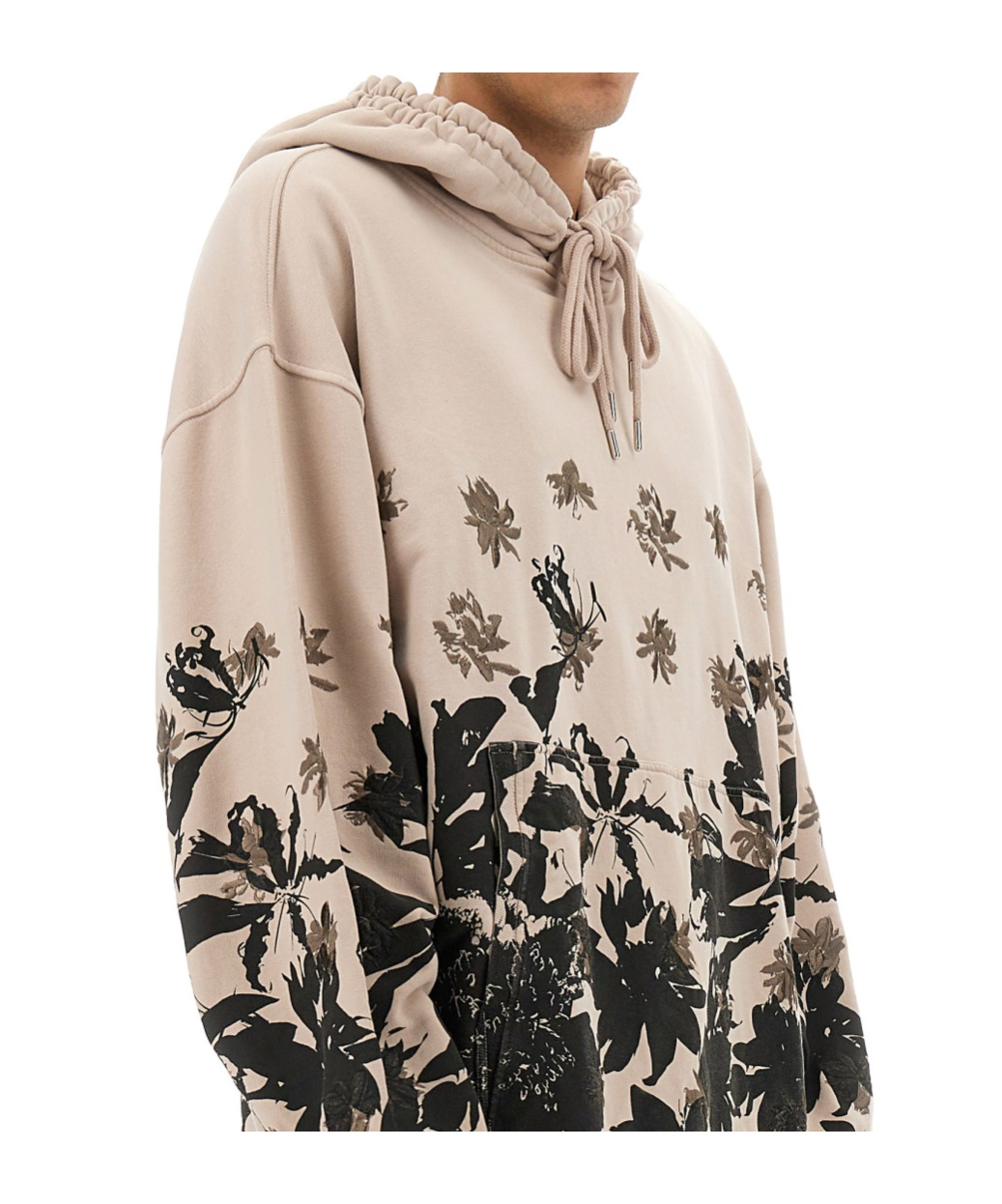 Dries Van Noten Floral Print Hoodie With Drawstring And Pocket In Multi