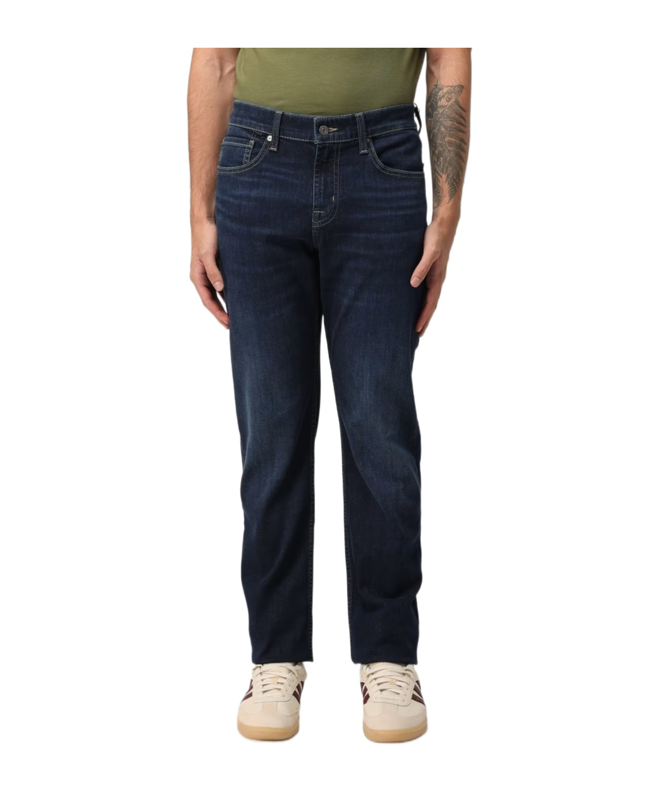7 For All Mankind Five-pocket Jeans In Black