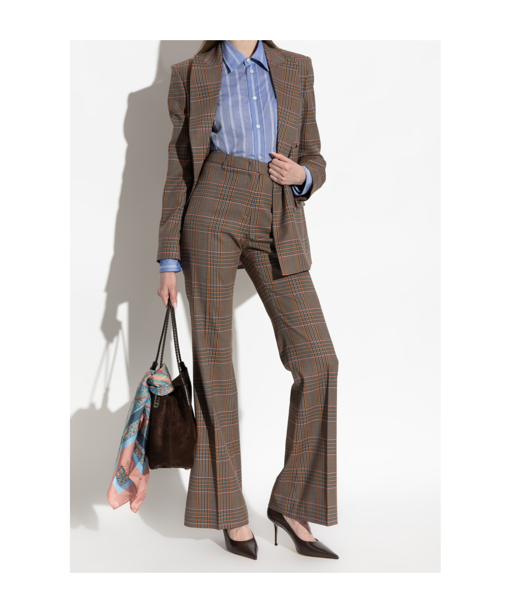 Etro Checked Double-breasted Blazer