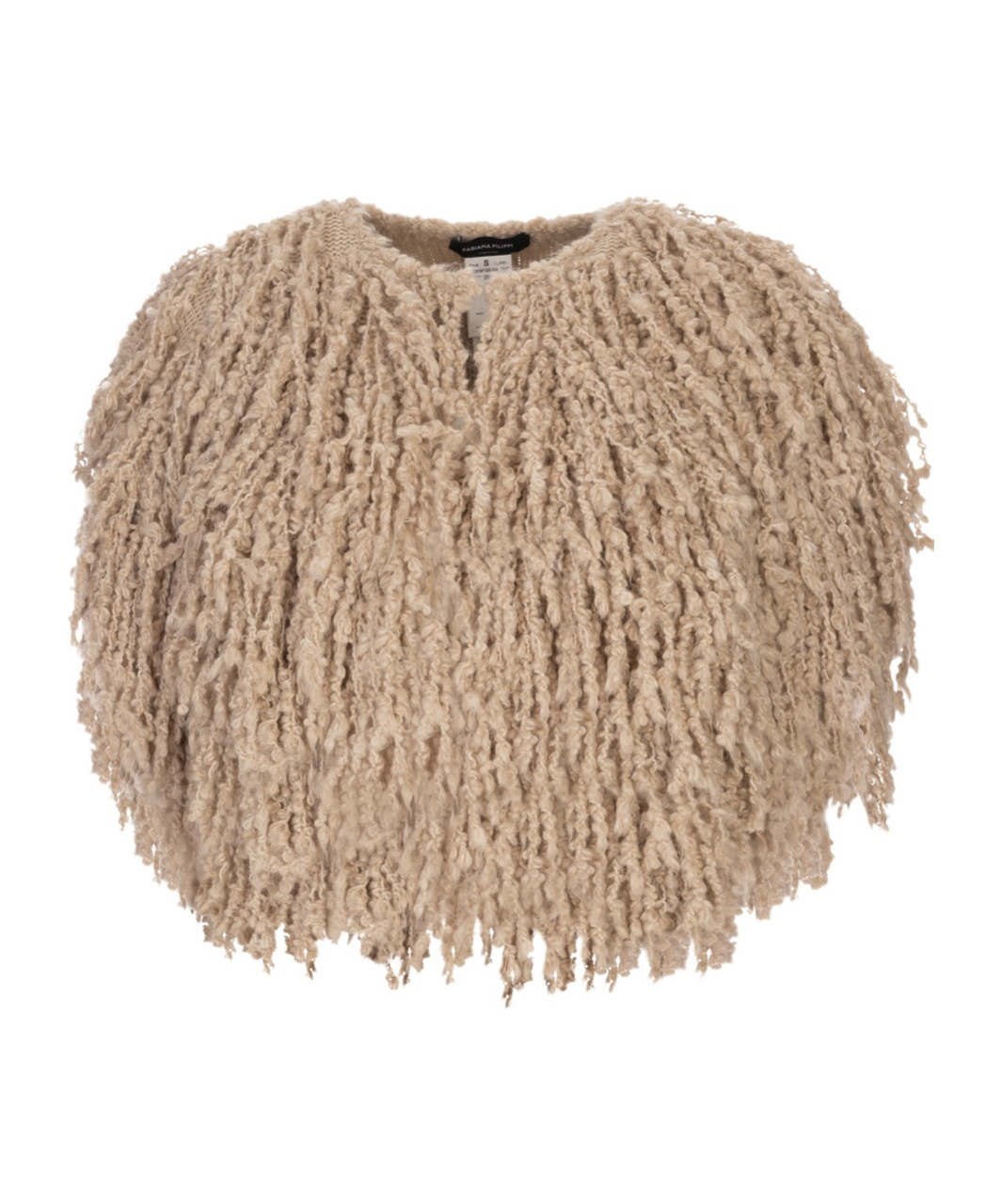 Fabiana Filippi Fringe-trimmed Cardigan In Brown