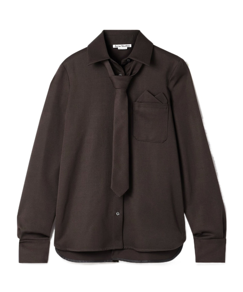 Acne Studios Long Sleeve Shirt In Brown