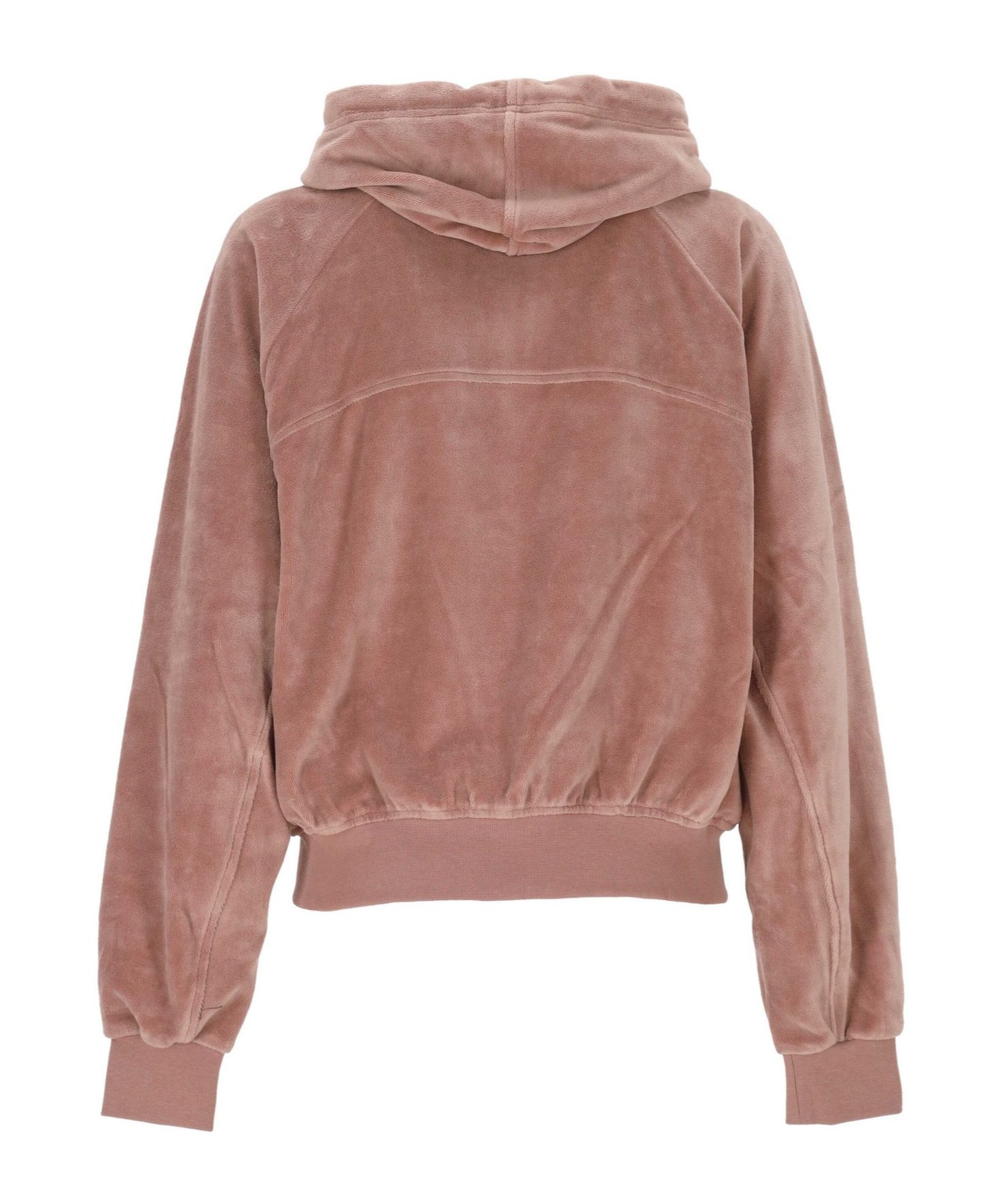 Vivienne Westwood Velvet Textured Zip-up Hoodie With Drawstring Hood In Pink