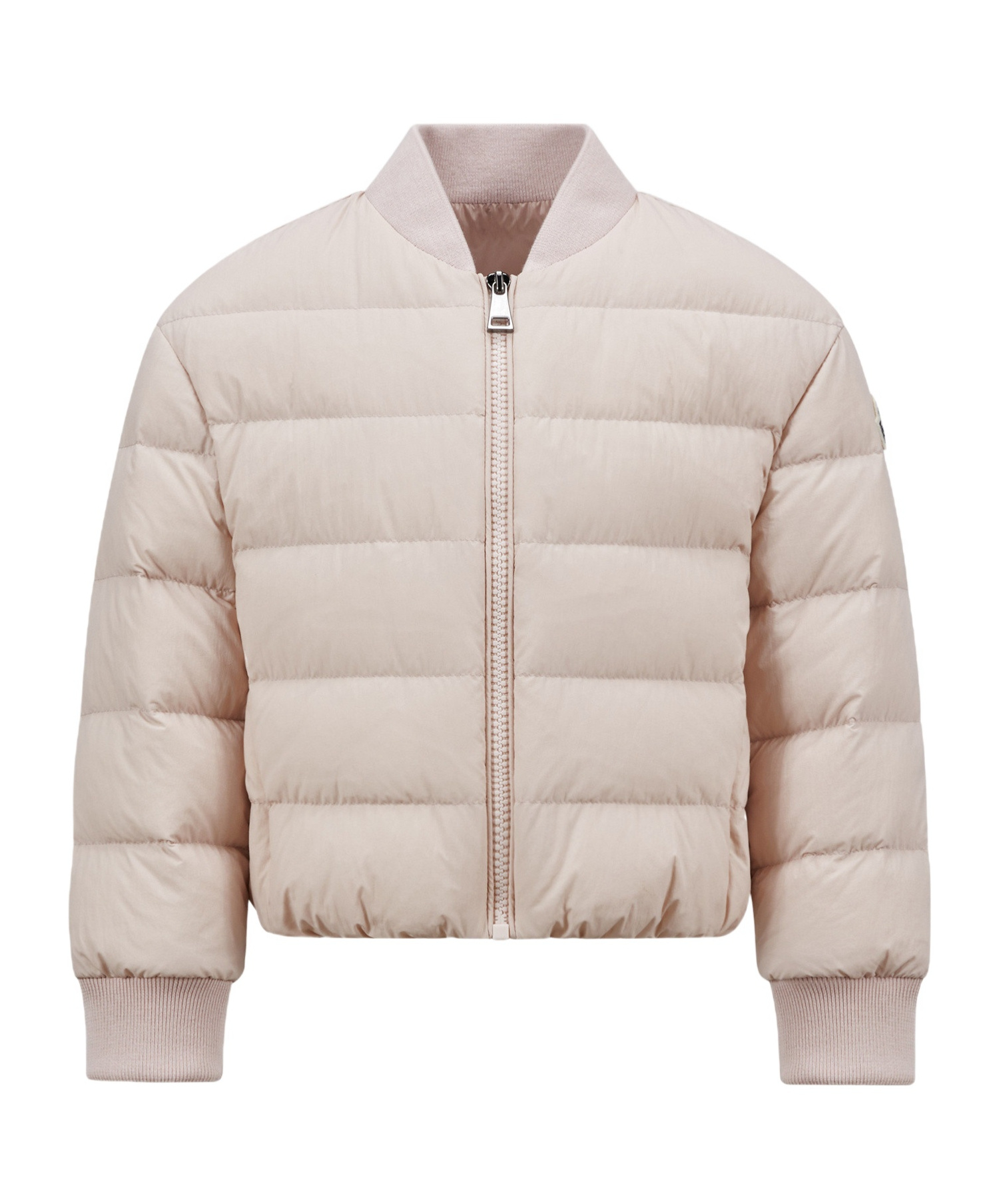 Moncler Long-sleeved Down Jacket In Nude