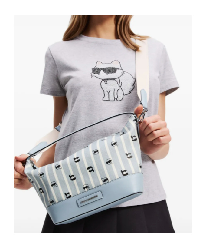 Karl Lagerfeld Ikon Cross Body Bag In Blue