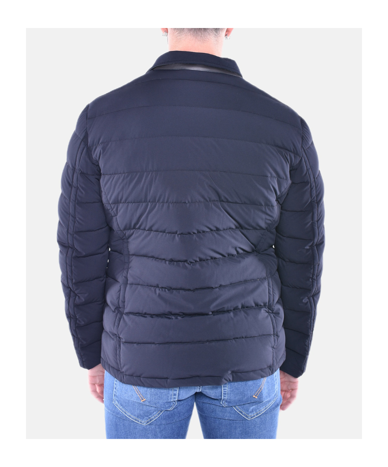 Moorer Long-sleeved Cotton Jacket In Blue