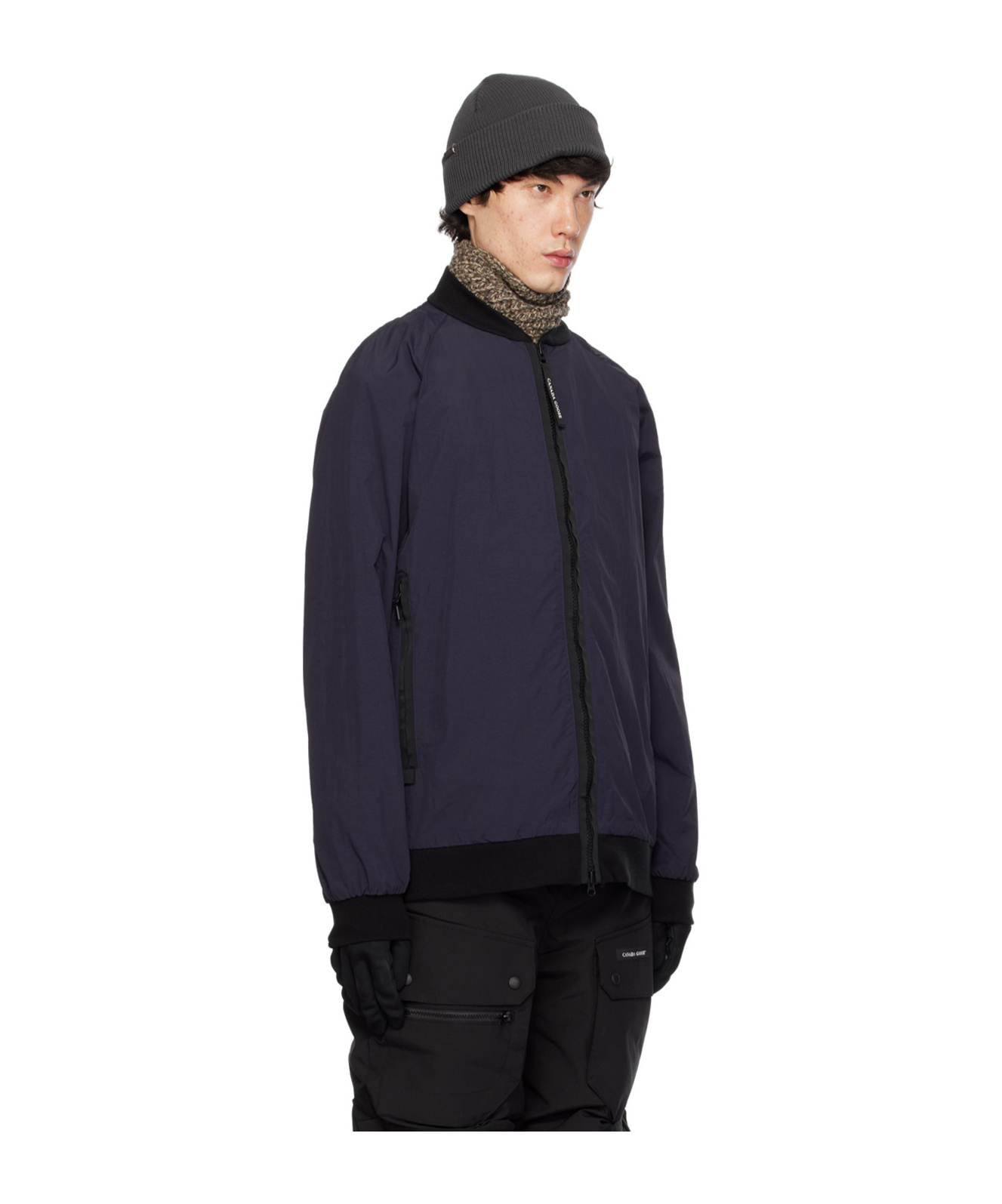 Canada Goose Faber Standing Collar Casual Jacket In Black