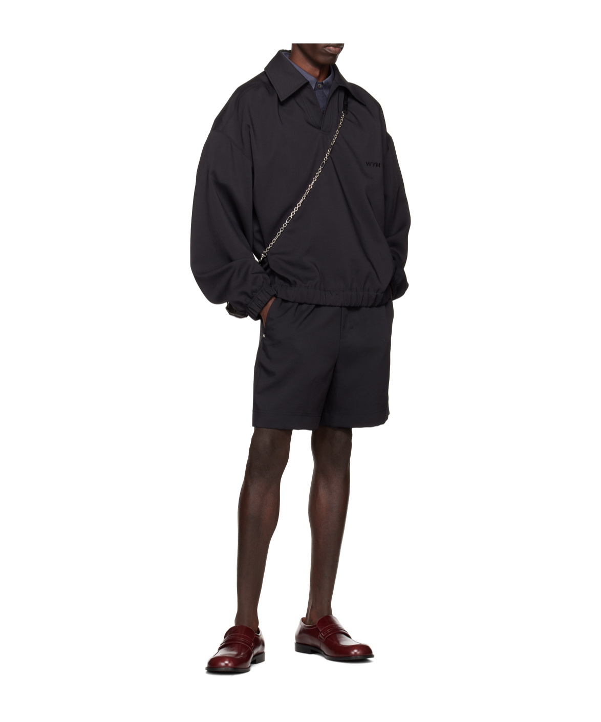 Wooyoungmi Black Embroidered Shorts In Black