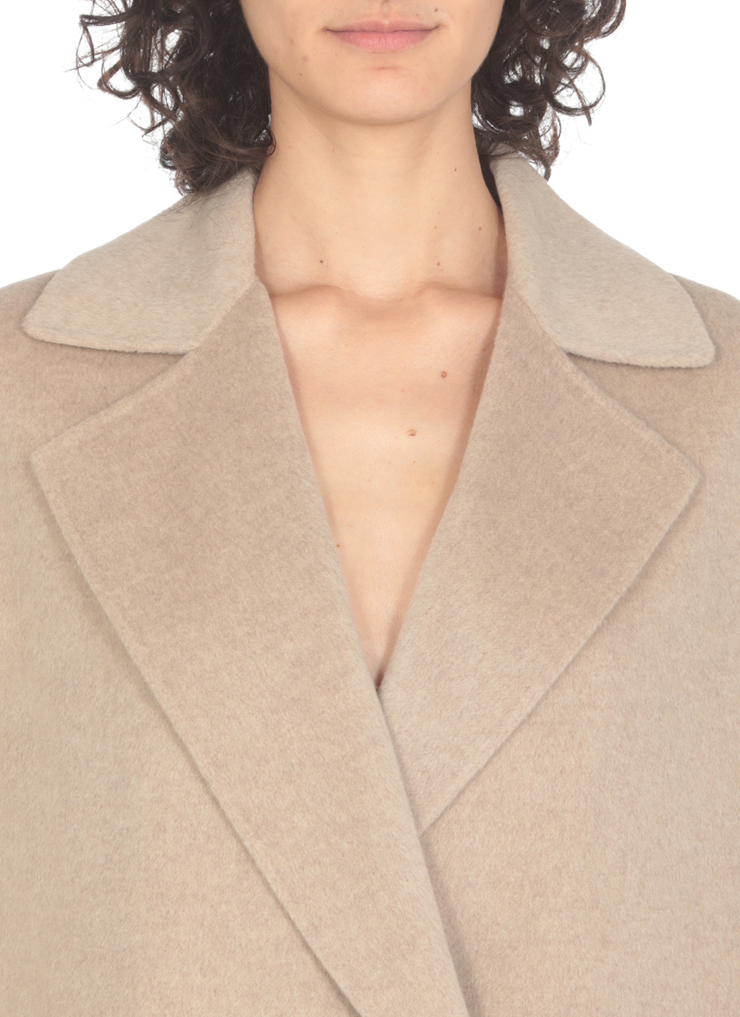 Max Mara Double-breasted Coat In Nude