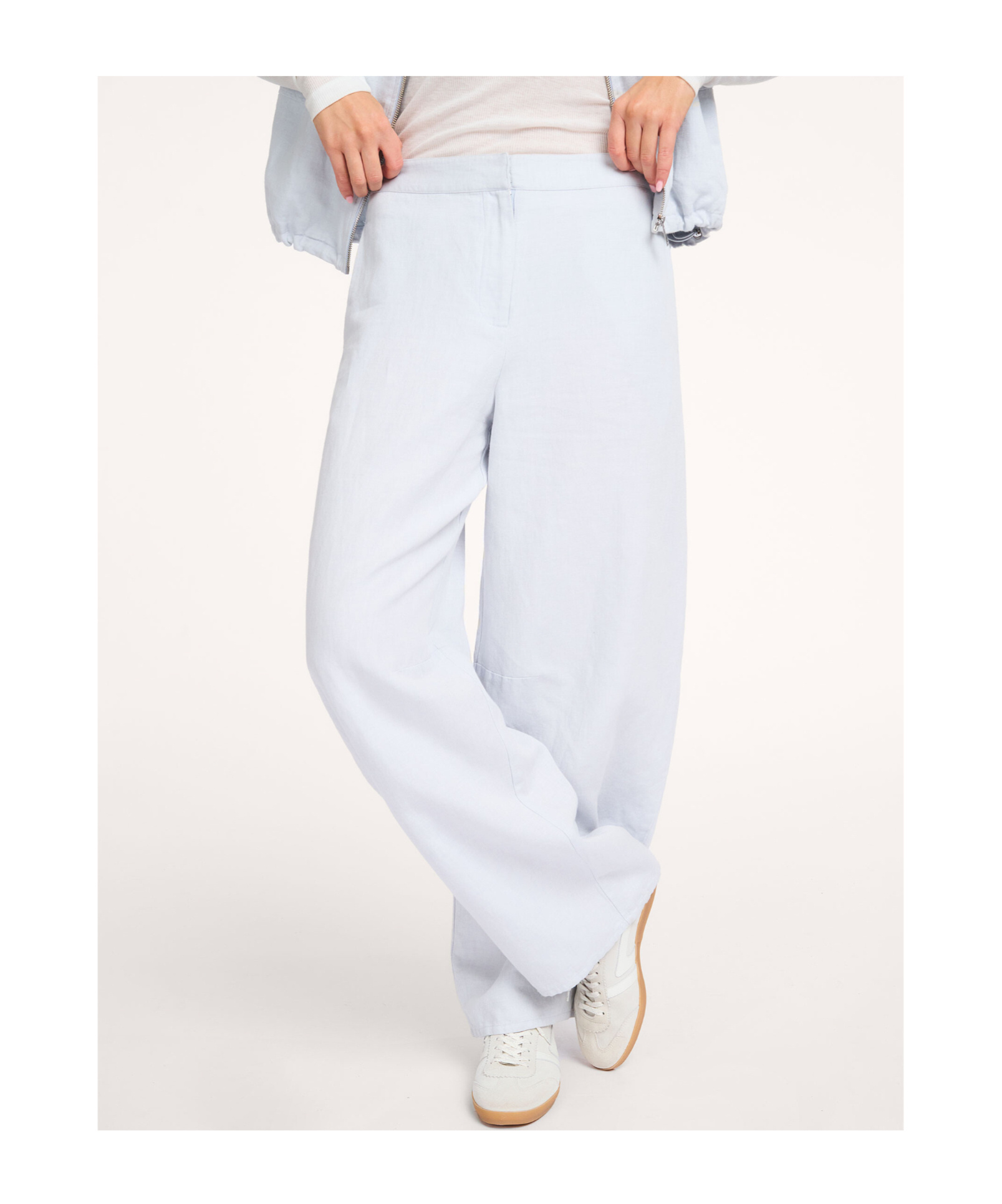 Samsoe & Samsoe Sarokos Elasticated-waist Trousers In White