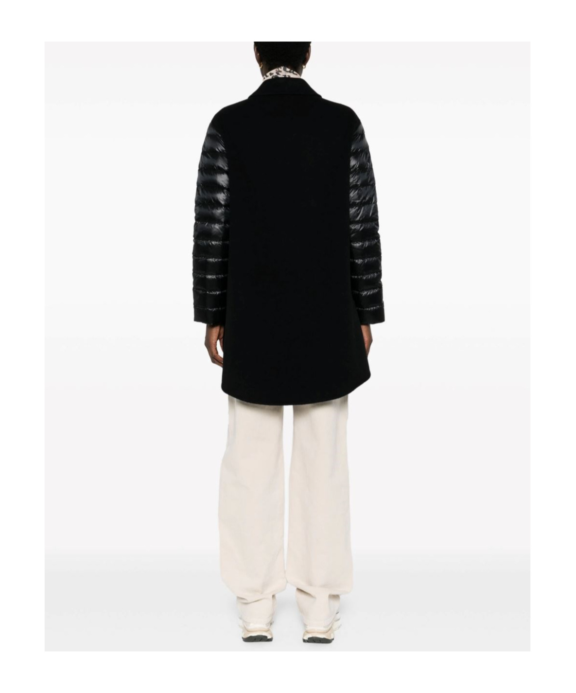 HERNO HERNO PANELLED STRAIGHT HEM PUFFER COAT