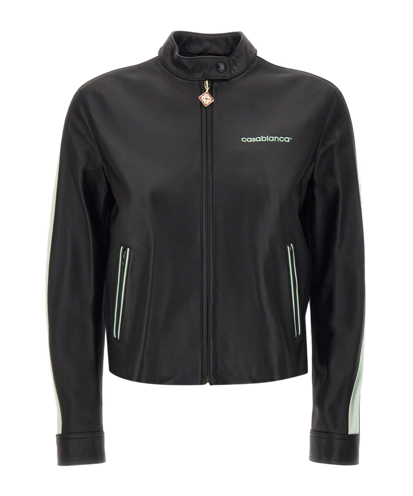 Casablanca Womens Black Racer Regular-fit Leather Jacket In Black