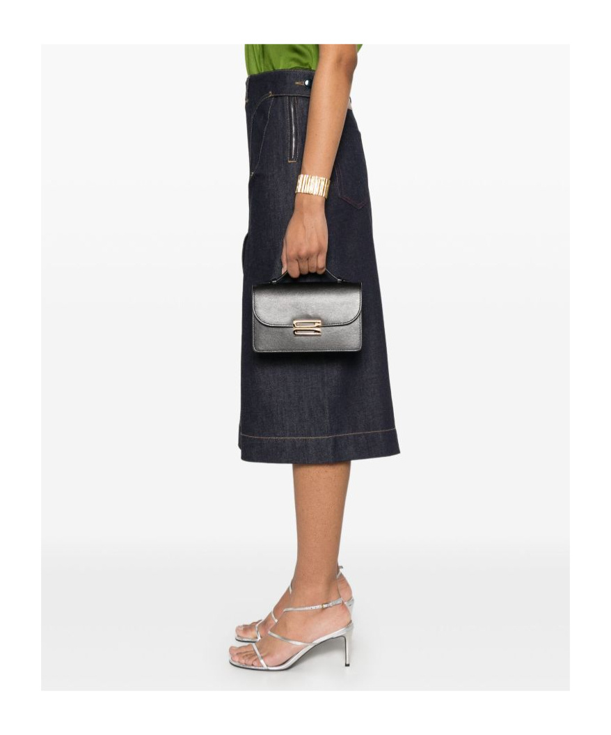 Victoria Beckham Foldover Magnetic Clasp Bag With Adjustable Strap