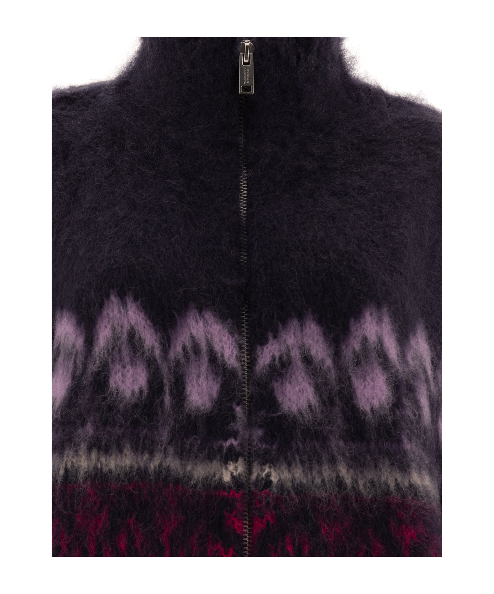 Isabel Marant Étoile Intarsia Brushed Cardi-coat In Black