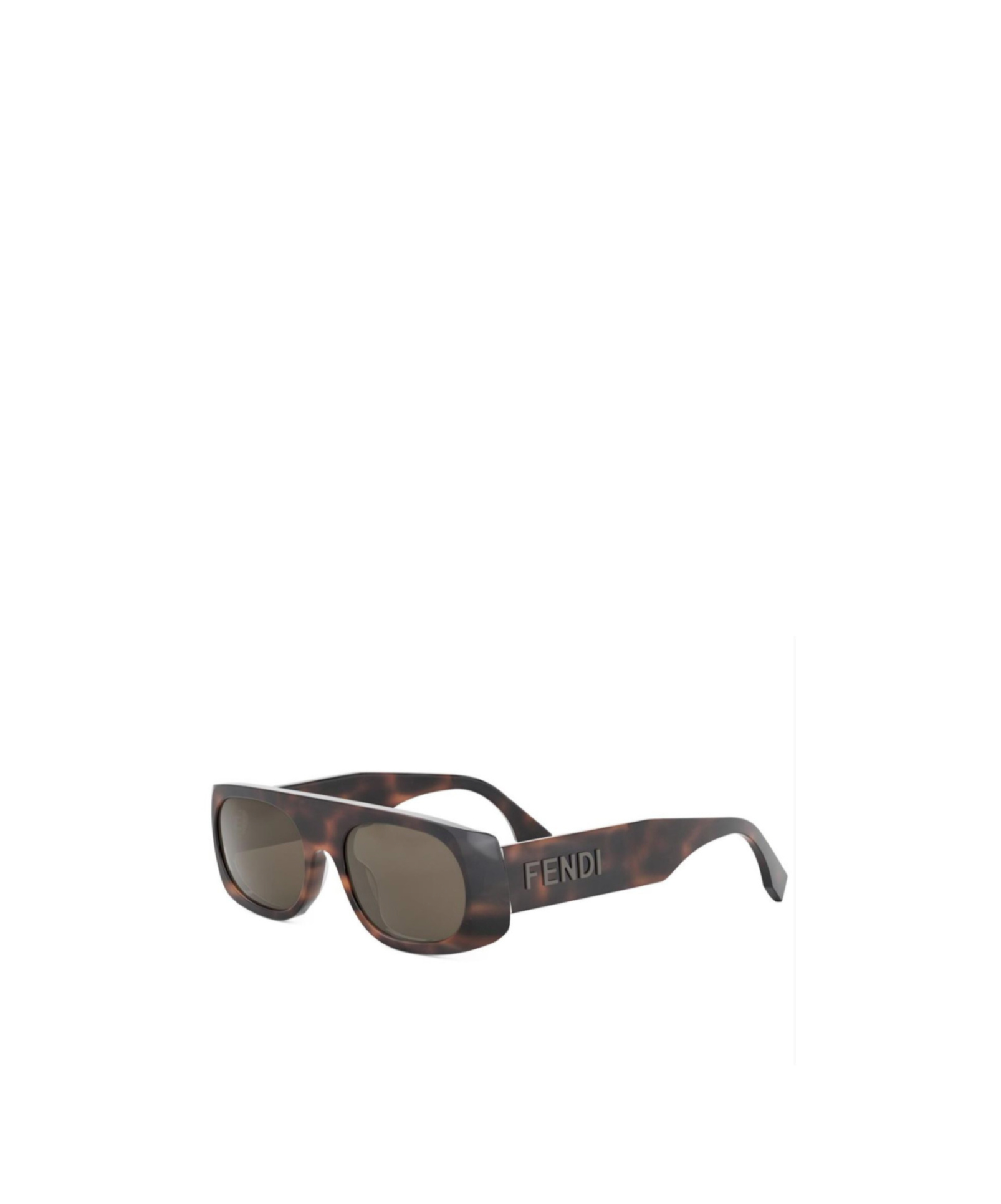 Fendi Geometric Sunglasses In Brown