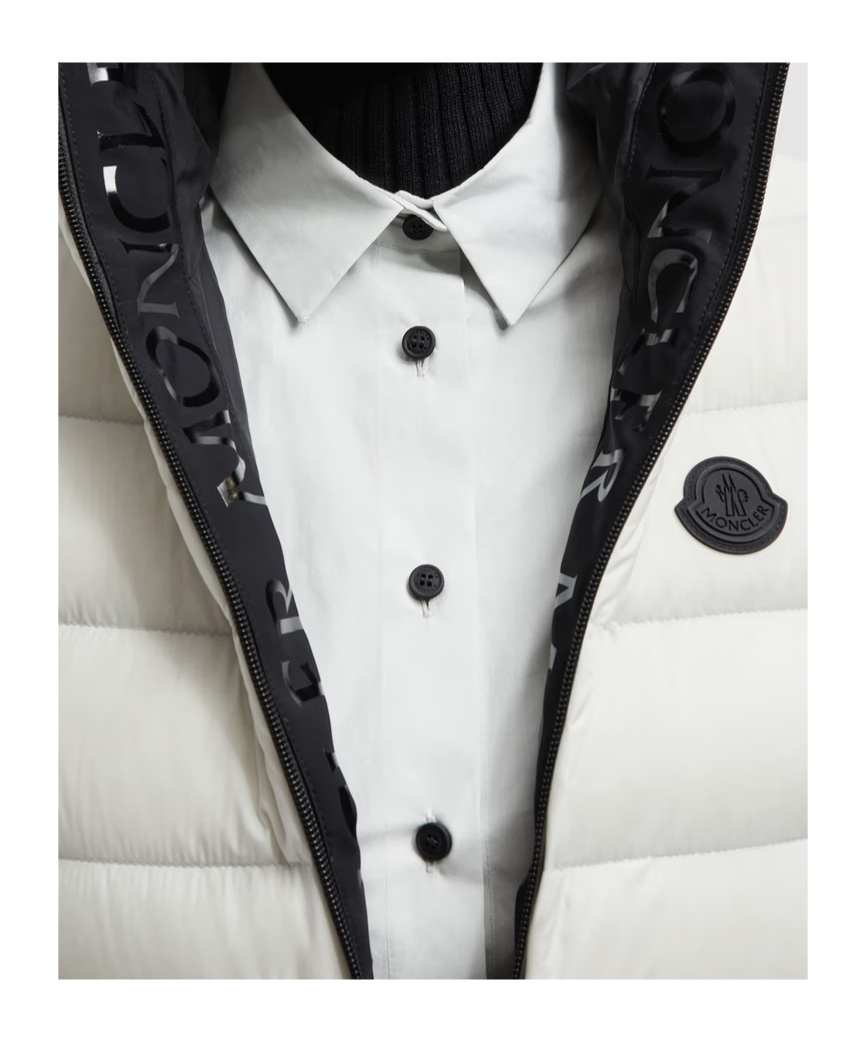 Moncler Aliterse Down Hooded Vest In White