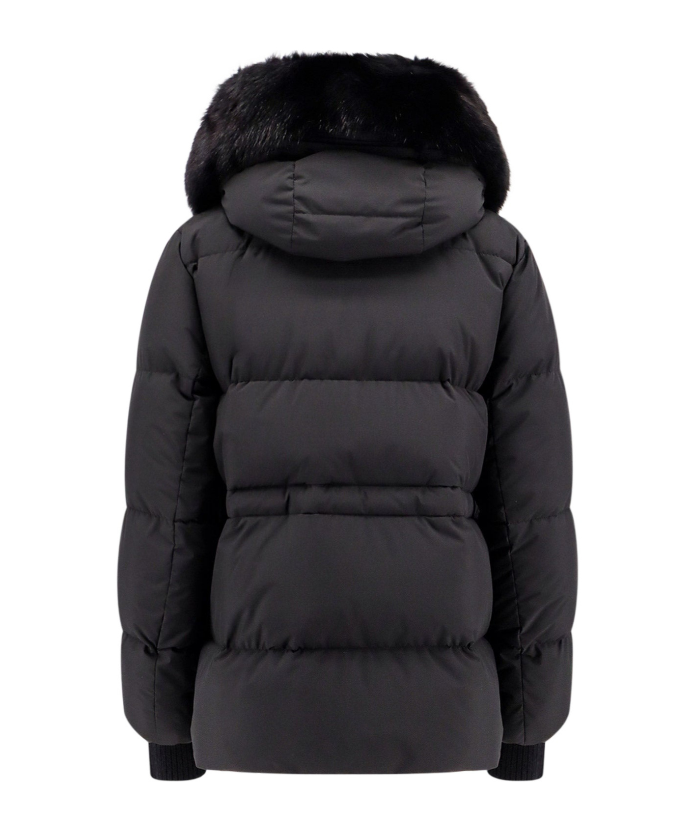 Moorer Hooded Down Jacket In Black