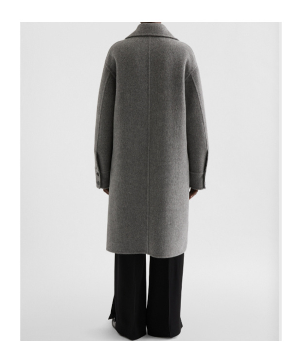 Jil Sander Single-breasted Oversized Coat In Gray