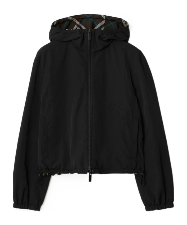 Burberry Reversible Checked Jacket In Black