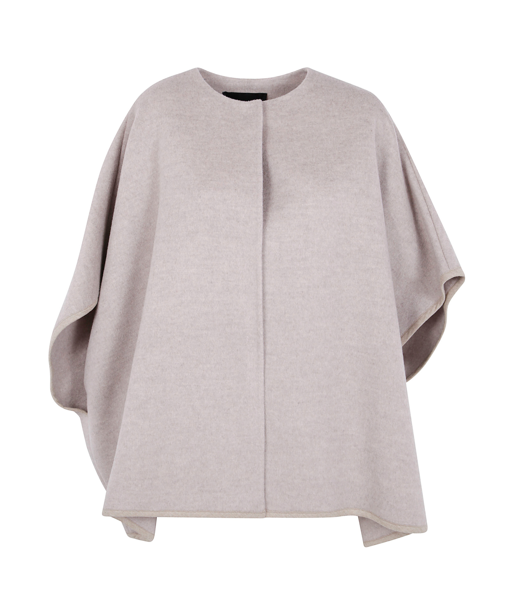 Fabiana Filippi Double Cape Wiht Detail In Gray