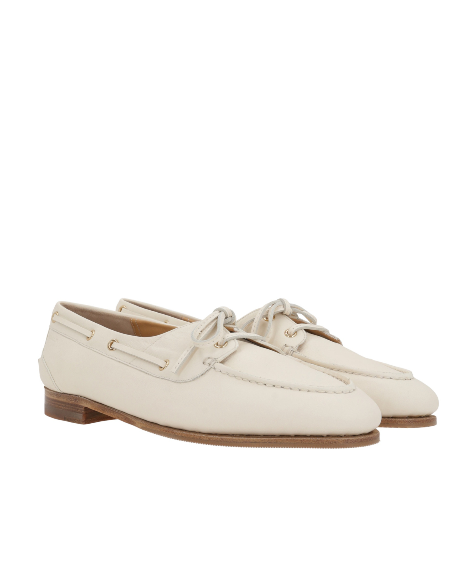 Bally Pathy Laced Loafers In Smooth Leather In White