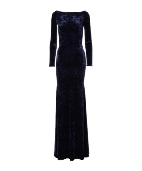 Alex Perry Velvet Gown In Black
