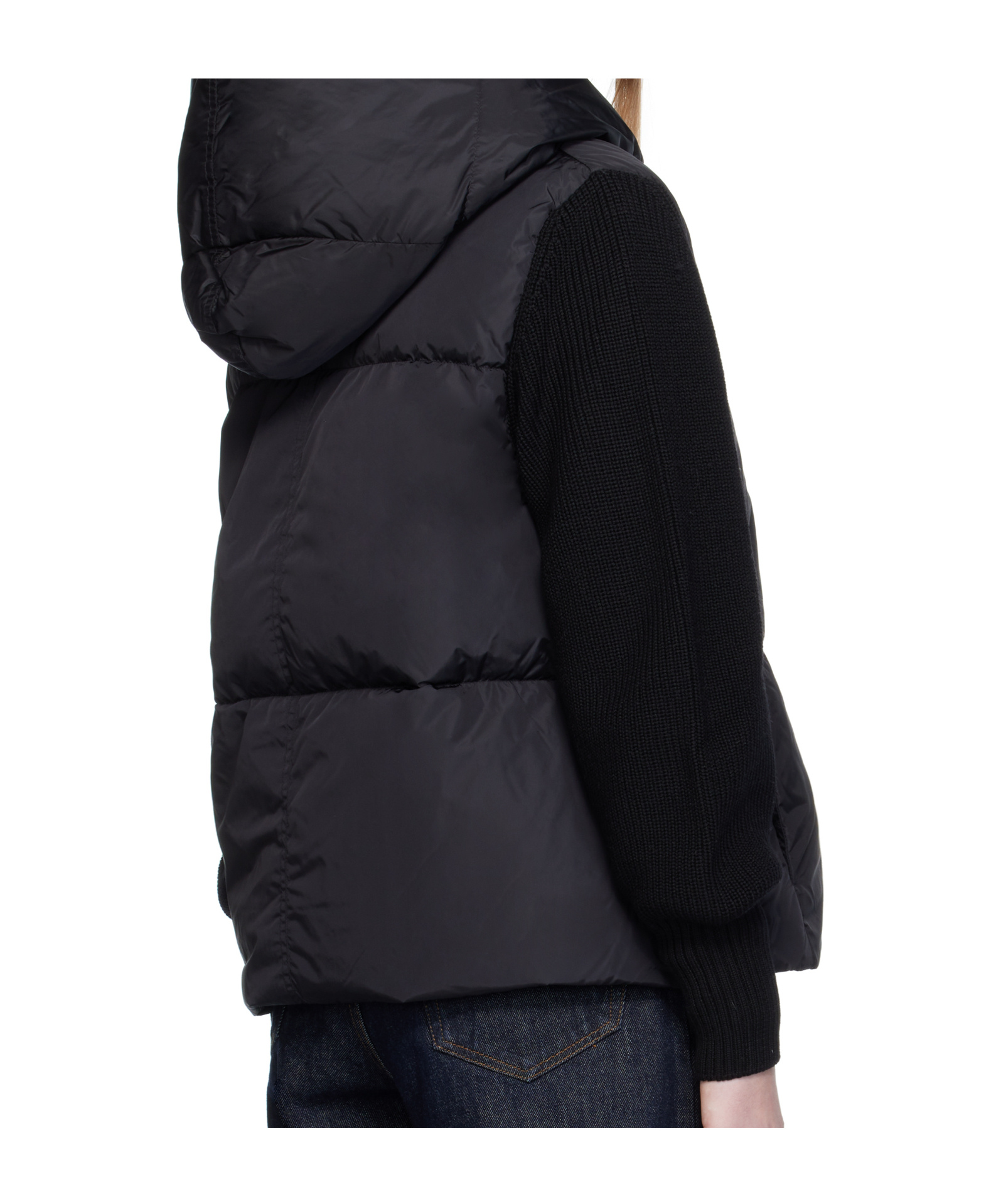 Canada Goose Long-sleeved Down Jacket In Black