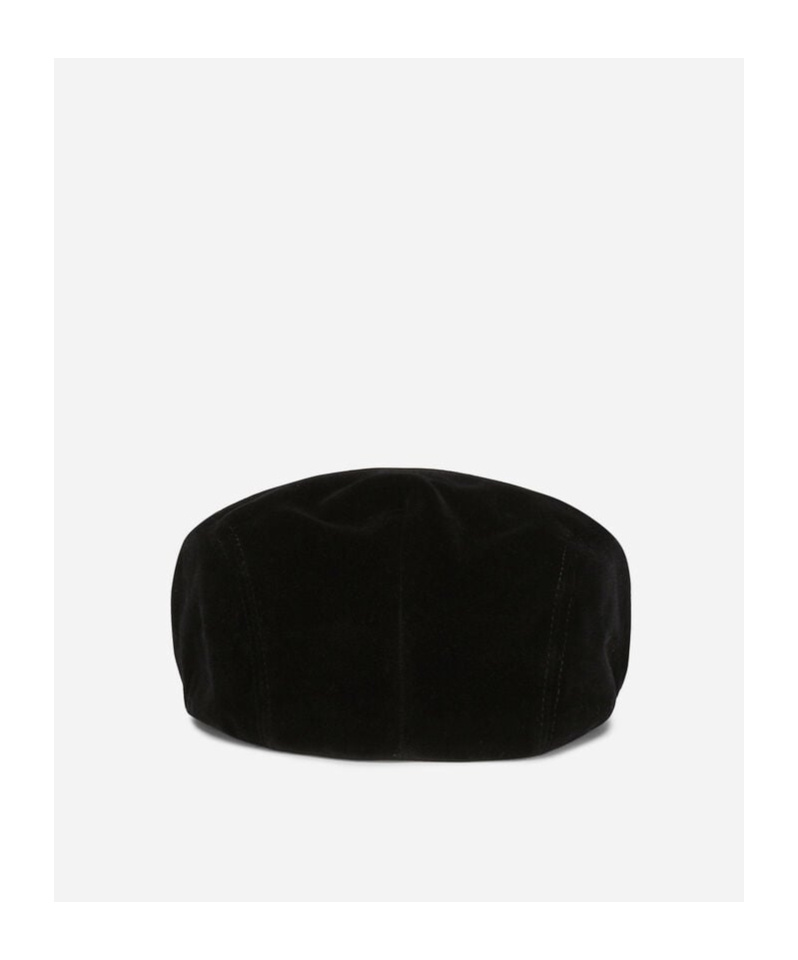 Dolce & Gabbana Velvet Flat-topped Hat In Black