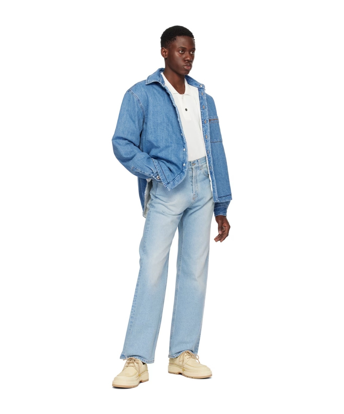 Jacquemus La Chemise Boulanger Shirt Jacket In Blue