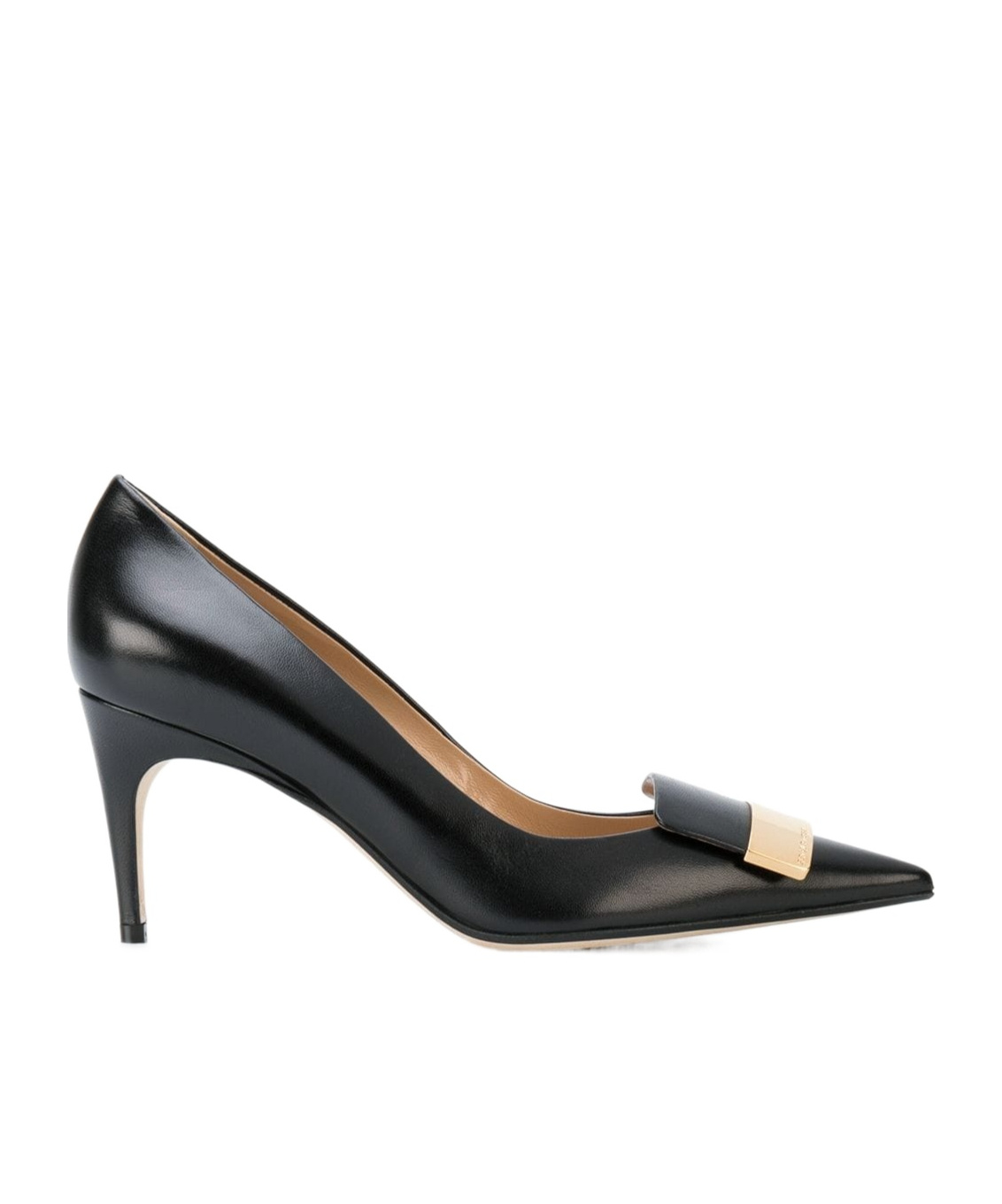 Sergio Rossi Sr1 Buckle Pointed High Heels In Black